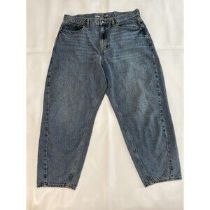Old Navy Women's Jeans Size 16 Extra High-Rise Balloon Fit Blue Denim Relaxed a